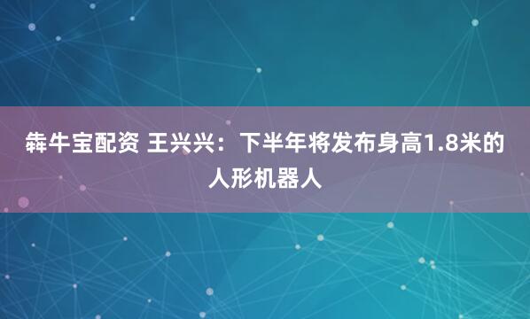 犇牛宝配资 王兴兴：下半年将发布身高1.8米的人形机器人